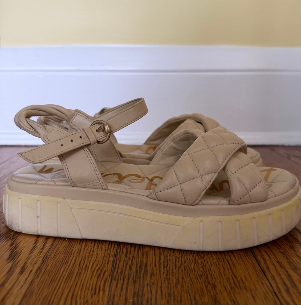 Sam Edelman Chunky Quilted Strap Sandals Size 9